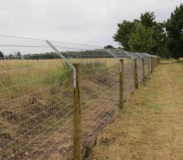 Image of an otter exclusion fence