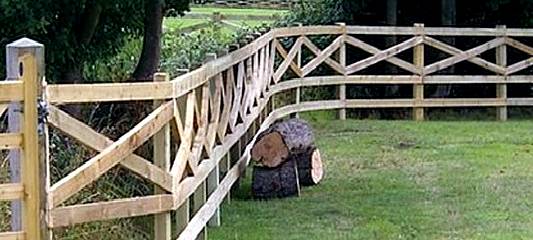 Cross Rail Post and Rail Fencing Hertfordshire