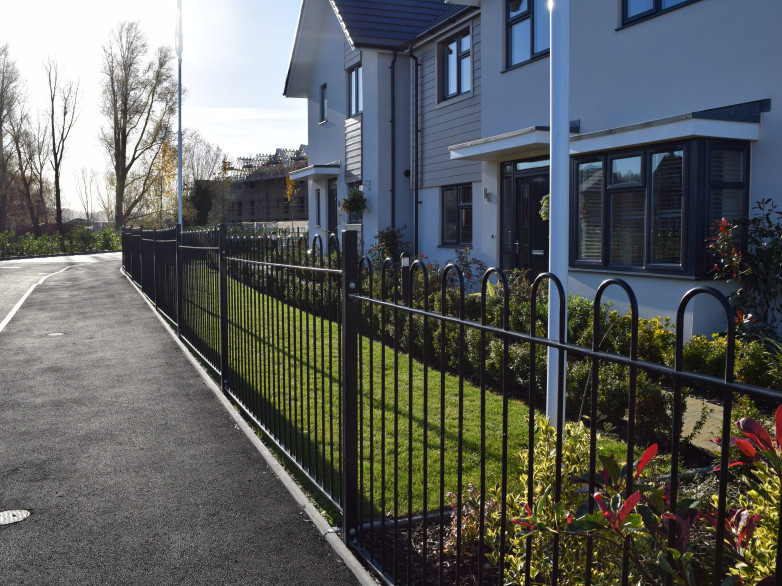 an image of bowtop fencing installed by Farm and Country fencing