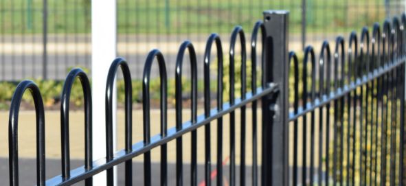 recent palisade fence erected by Farm &amp; Country Fencing