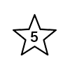 icon representing 5 star review