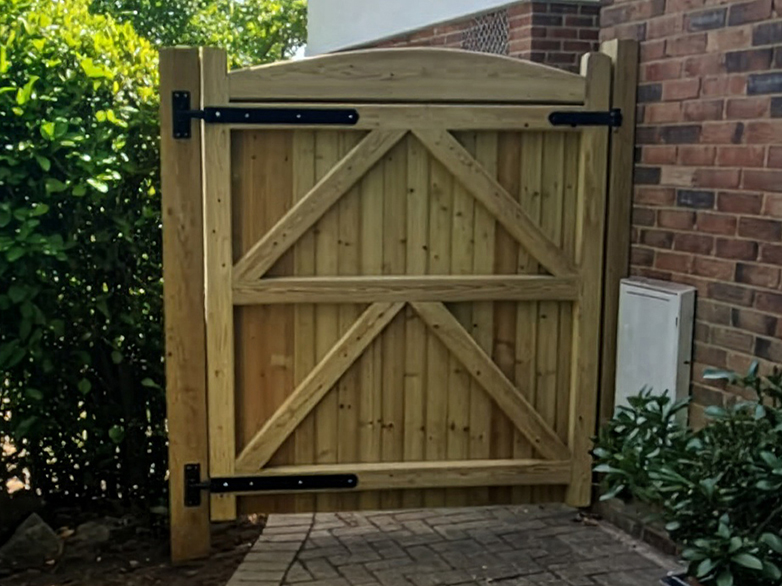 Custom timber sideway gate installed at property