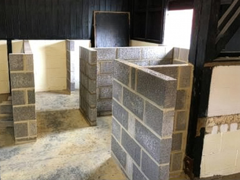 Bespoke goat pen construction nearing completion