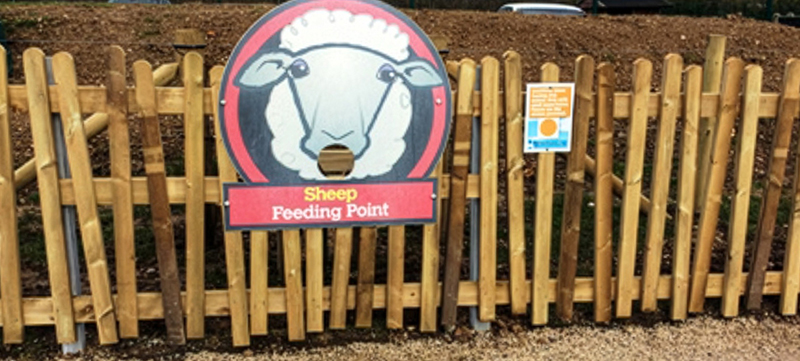 Custom picket fence at Old MacDonalds Park Farm