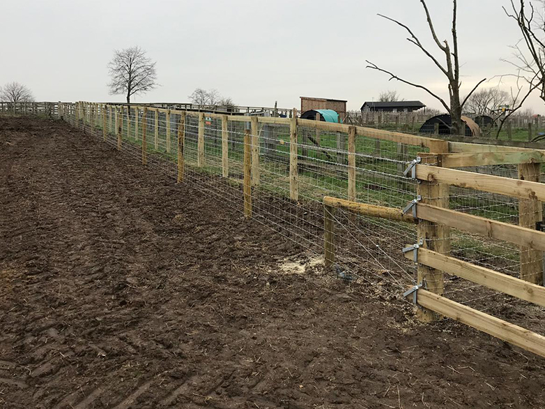 Double Stand Off Fencing System Installed