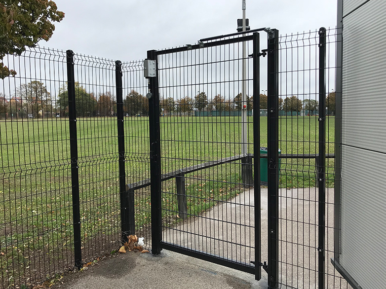 2.4m high black mesh fencing installed around college boundary