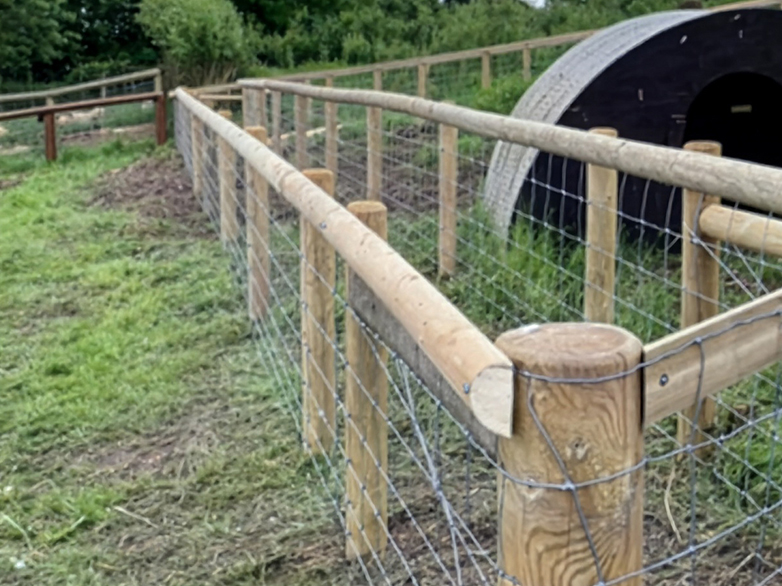 Box Strainer Posts in Pig Paddock Fencing