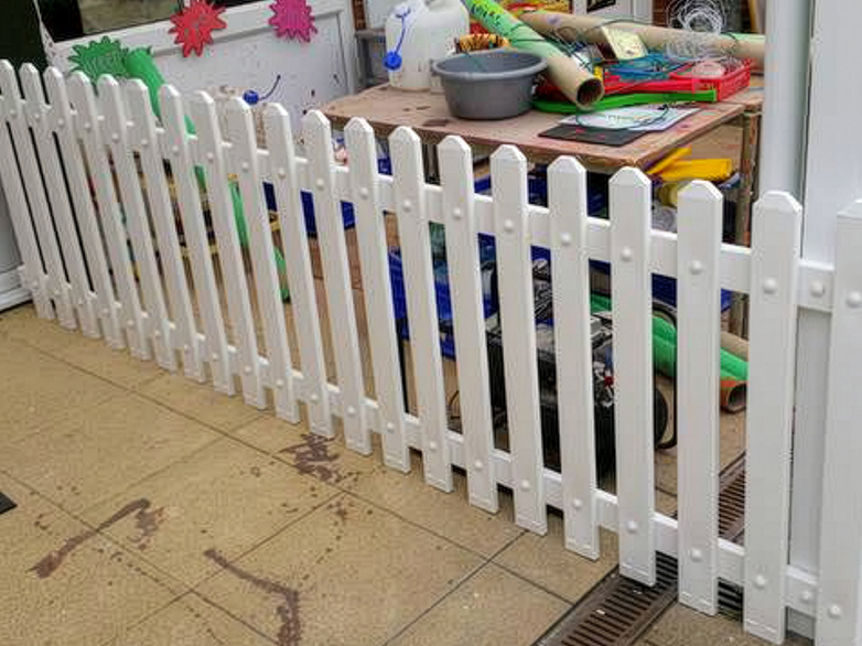 Plastic Picket Fence - School Installation Project - 1