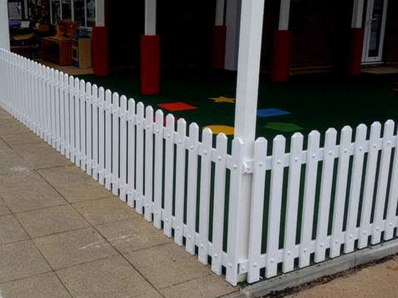Plastic Picket Fence - School Installation Project - 3