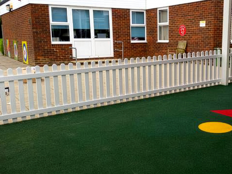 Plastic Picket Fence - School Installation Project - 4