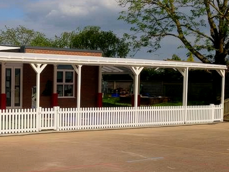 Plastic Picket Fence - School Installation Project - 5