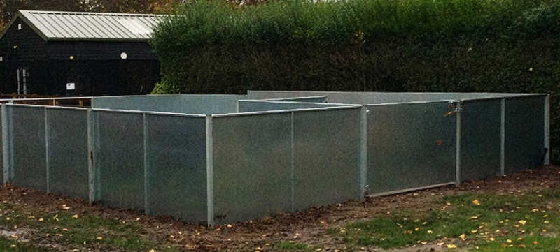 Porcupine enclosure with Perspex viewing windows and galvanised panels