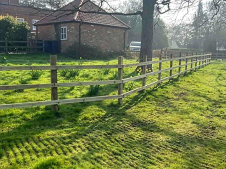 Post and Rail with Barbed Wire - Rural Boundary Fence - 2