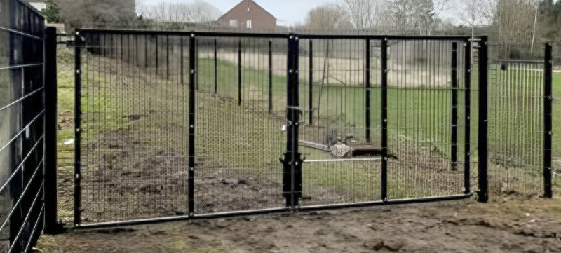 Black Security Mesh Panel Fence for Local Council