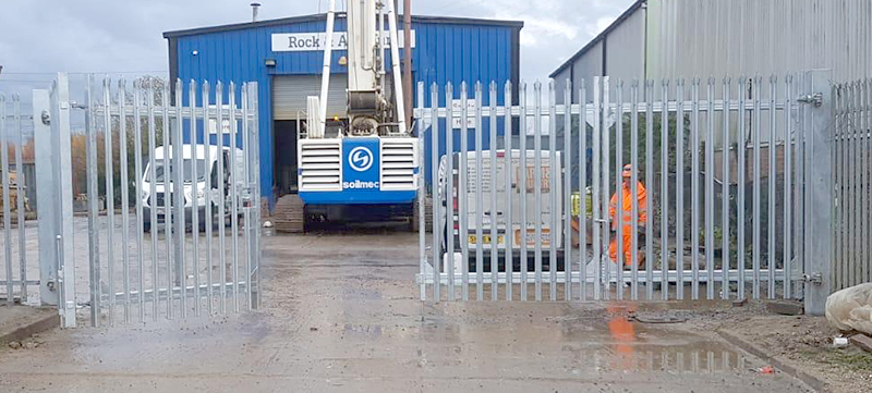 Installed Folding Palisade Gates