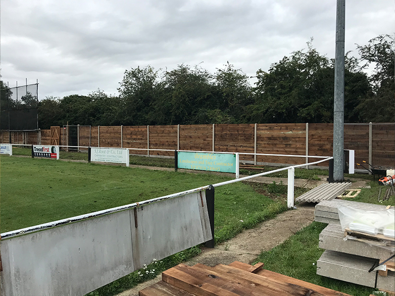 Football Club Timber and Concrete Perimeter Fence Project - 3