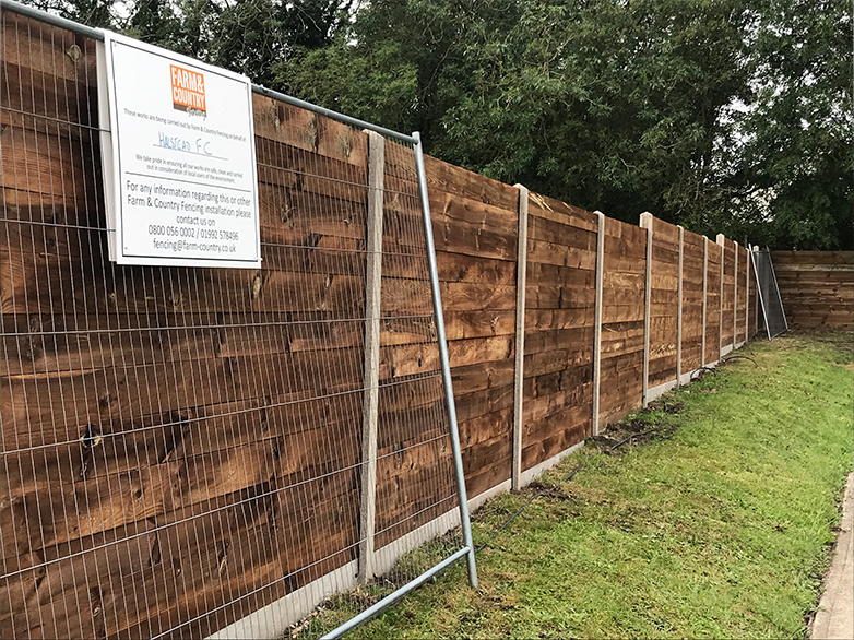Football Club Timber and Concrete Perimeter Fence Project - 4