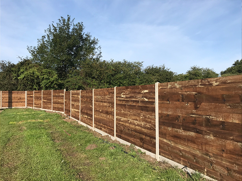 Football Club Timber and Concrete Perimeter Fence Project - 5