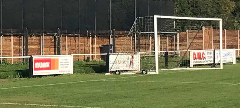 Timber and Concrete Boundary Fence at Football Club