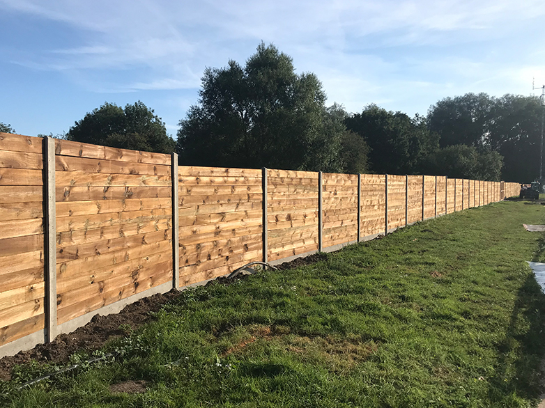 Football Club Timber and Concrete Perimeter Fence