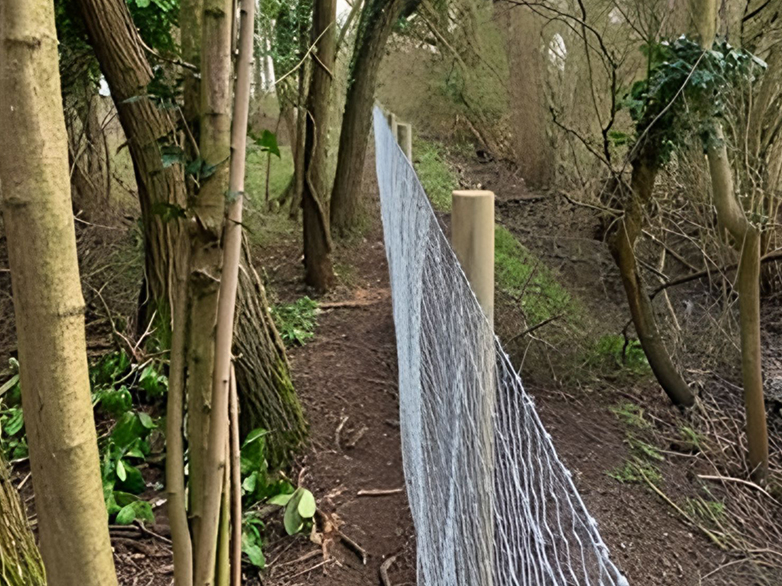 Close-up of Installed Horse and Rabbit Netting