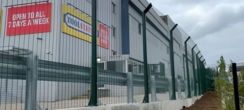 Fortex Style Mesh Security Fence for Industrial Site