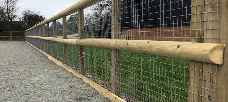 Equestrian Menage Fence with Weldmesh