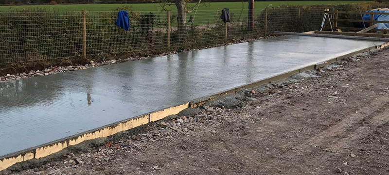 Foundation and trench work for stable block project