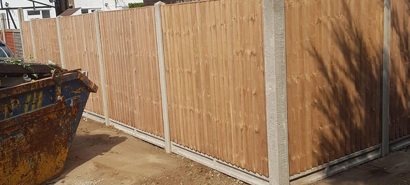 Concrete Post and Panel Garden Fencing Project