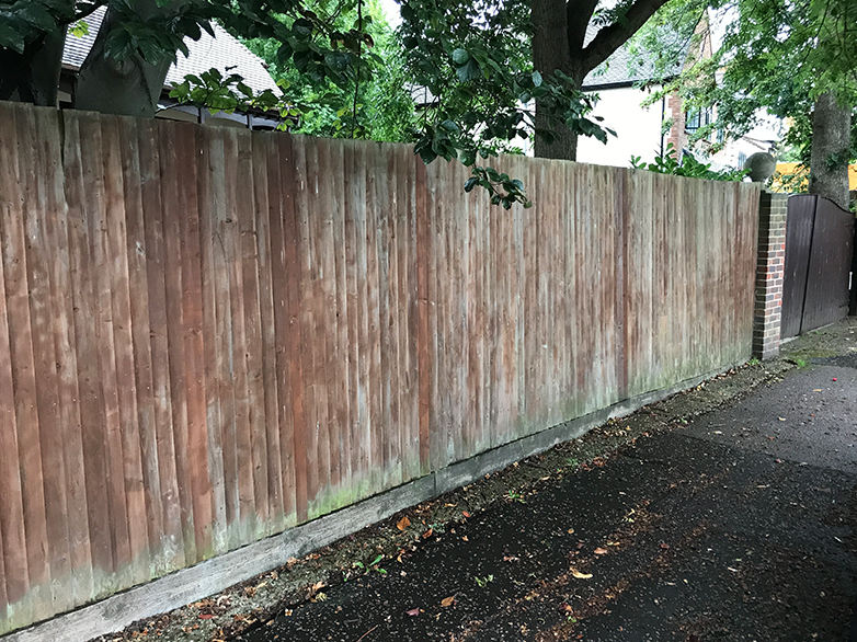 Before and After of Fencing and Driveway Gate Upgrade