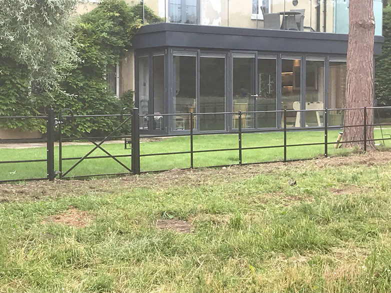 Estate fencing powder coated around country property