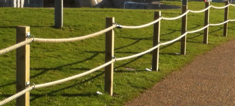 Post and Rope Barrier at Olympic White Water Centre