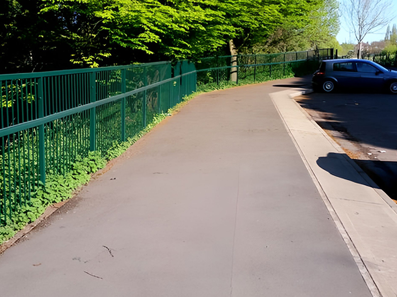 Moss Green Painted Railings After Refurbishment
