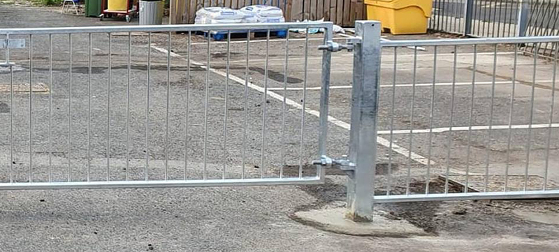 Railings and gates installation at school car park