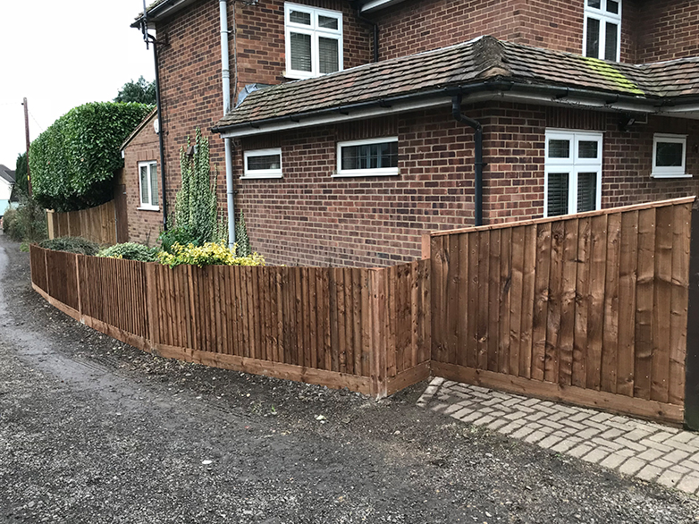 Small Closeboard Fence Installed on Residential Boundary