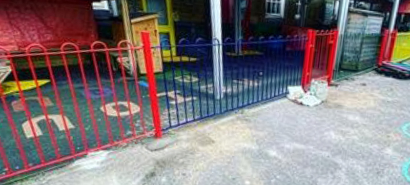 Colourful Bow Top Fencing Installed for Essex School