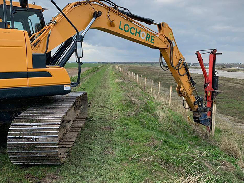 Installing Chestnut Fencing at Coastal Marshes