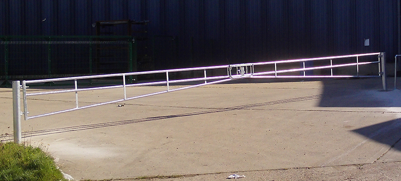 Barrier gates installed at commercial property entrance
