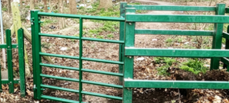 Powder Coated Kissing Gate Installed in Hornchurch