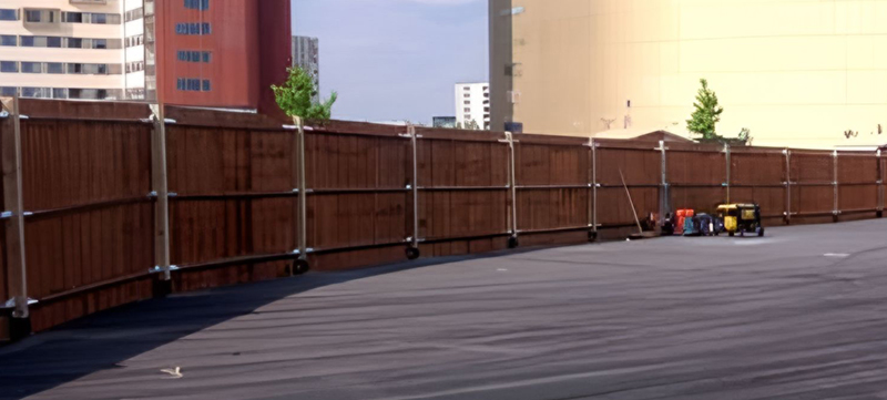 Closeboard fencing at Olympic Village event