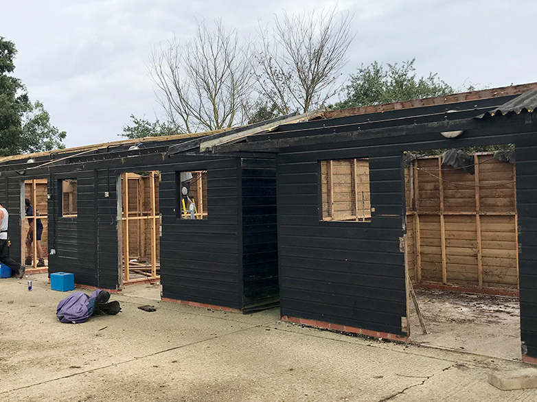 Stable Block Renovation with New Turf and Guttering