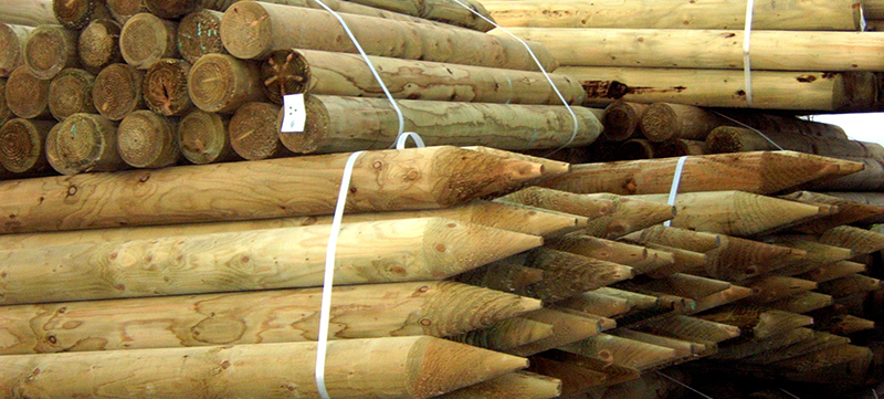 Image of Peeled &amp; Machined Round Timber available from Farm and Country Fencing