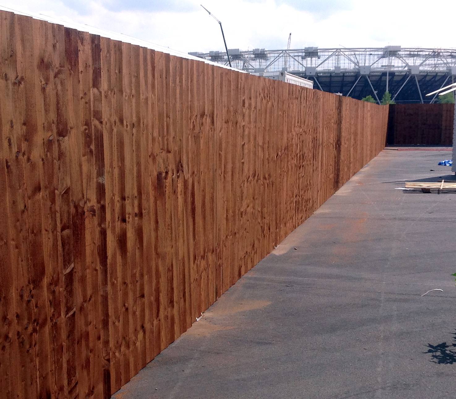 Image of closeboard fencing erected up by Farm and Country Fencing for the Olympic Games